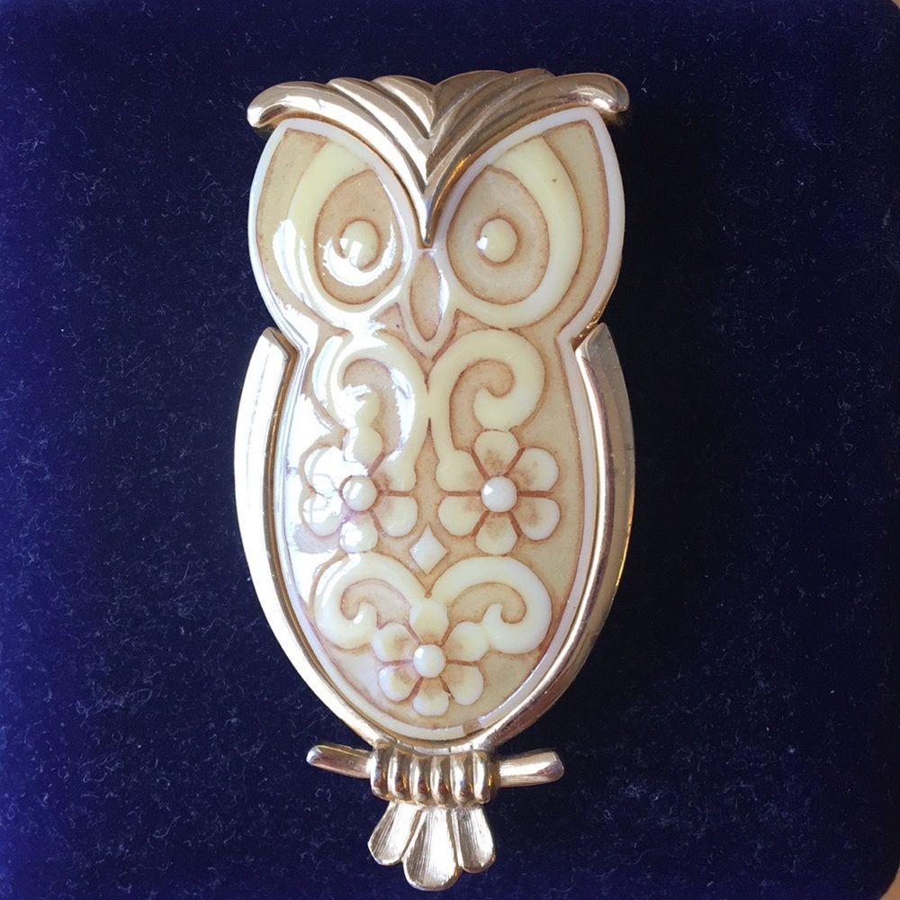 Vintage Owl Brooch